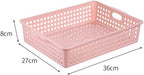 Lawei 8 Pack Plastic Storage Baskets - Colorful Paper Organizer Baskets Plastic Shelf Bins with Handles, Classroom Office File Holder for Home Office School - Image 3