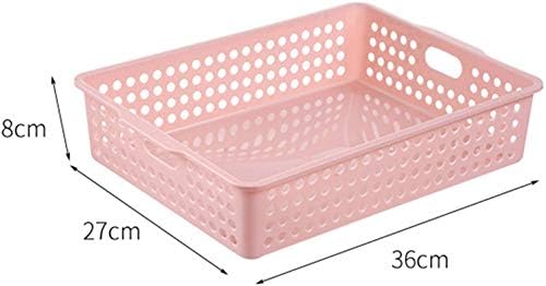 Lawei 8 Pack Plastic Storage Baskets - Colorful Paper Organizer Baskets Plastic Shelf Bins with Handles, Classroom Office File Holder for Home Office School - Image 3