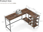 YOSHOOT 63" L Shaped Computer Desk, Gaming Desk - Image 3