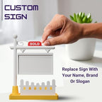 Custom Real Estate Business Card Holder | Realtor Card Holder – SOLD Sign for Real Estate Broker & Agents | Realtor Marketing | Realtor Gift (Design 1) - Image 4