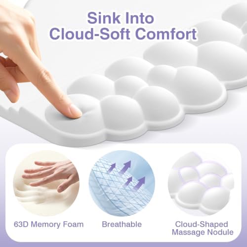Sushret Cloud Wrist Rest with Keyboard Stand, Keyboard Riser with Wrist Pad - Image 5