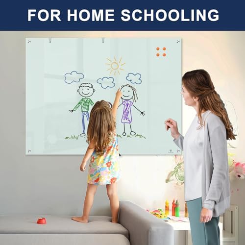 TSJ OFFICE White Board for Wall - 48" x 36" White Glass Board 4 X 3 FT - Image 5