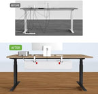 KEEGH Large No Drill Under Desk Cable Management Tray 36 in, White - Image 6