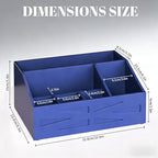Wood Mail Organizer Countertop,Farmhouse Desk and Kitchen Countertop Storage, Letter Sorter, Desk Mail and Bill Organizer, Desktop File and Paper Holder (Blue) - Image 6