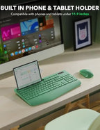 Wireless Keyboard and Mouse Combo - Full-Sized, Ergonomic Wrist Rest - Image 3