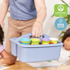 ECR4Kids 2-Compartment Large Plastic Caddy, Multipurpose Organization, Earthtone, 6-Pack - Image 6