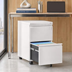 DEVAISE 2 Drawer File Cabinet with Lock, Fully Assembled Except Casters - Image 2