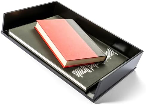 Victor Midnight Black Collection, Legal Size Letter Tray, Black, (1168-5) - Image 5
