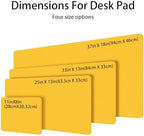 Leather Desk pad Protector, Office Mat, Large Mouse Mat, Non-Slip PU Leather Blotter, Laptop Desk Pad,Waterproof Laptop Computer Desk Keyboard Mat for Office/Work/Home/Decor (Yellow, 55in*18in) - Image 5