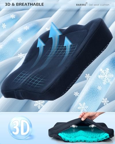Breathable Honeycomb Gel Seat Cushion, Pressure Relief Cushion Long Sitting - Image 4