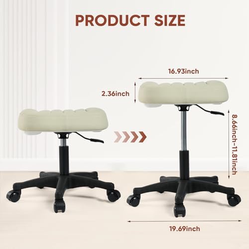 Ergonomic Adjustable Under Desk Footrest,Ottoman with Wheels - Image 2