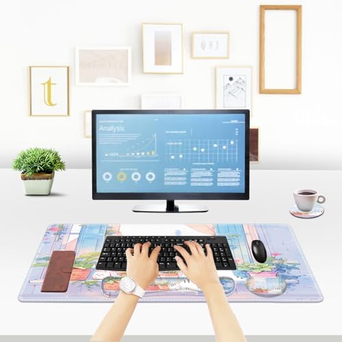 ToLuLu Extended Gaming Mouse Pad, Ergonomic Keyboard Mouse Wrist Rest Set - Image 4
