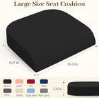 TranquilRelax XL Memory Foam Seat Cushion for Office Chair, 3.35-Inch, Black - Image 3