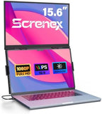 15.6" Laptop Screen Extender, FHD IPS Vertical Portable Dual Monitor, 0.16" Ultra-Slim One-Cable Plug & Play Travel Monitor Above Laptop Screen for 13-17" Laptops Compatible with Win/Mac/Android by Screnex