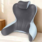 22" XL Reading Pillow Sitting in Bed,Back Support & Armrests(Grey & Blue) by HAMYODO