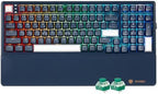 Hexgears Wireless Mechanical Keyboard with Number Pad,Wrist Rest,Gasket Structure,Tri-Mode BT5.0/USB-C/2.4GHz Hot Swappable Keyboard,Creamy Sound,RGB Backlit,Computer Gaming Keyboards(Clicky Switch) by HEXGEARS