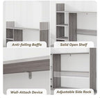 FTZxHKLX 37.4’’ Desktop Bookshelf, 4-Tier Desk Hutch for Computer Monitor - Image 4