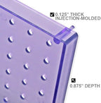 Azar Displays 771620-PUR Plastic Pegboard for Wall Organization - Garage Tool Organizer Wall Mount (Pack of 2) - 1-Sided Durable Wall Panel Organizer (16” W x 20” H x 1” D) - Garage Organizer (Purple) - Image 4