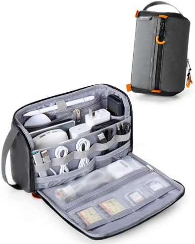 Smasrob Electronics Organizer Travel Case, Tech Bag Charger Pouch, Gray by Smasrob