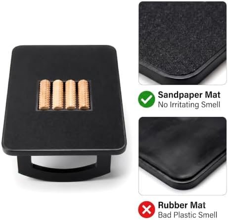 Bamboo Under Desk Foot Rest Foot Stool Rocking Footrest (Black Semicircle) - Image 6