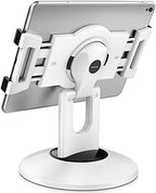 AboveTEK Retail Kiosk iPad Stand, 360° Rotating Commercial POS Tablet Stand, Fits 6"-13" (Screens) iPad mini Pro-Business Swivel Tablet Holder, for Store Office Reception Kitchen Desktop (White) by AboveTEK