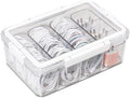 Large Cable Storage Box with Lid and Handle, Clear by GOXITAX