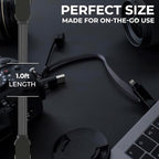 Rolling Square inCharge XL 6-in-1 Multi Charging Cable, Portable USB and USB-C Cable with 100W Ultra-Fast Charging Power, 1 Ft/0.3m, Urban Black - Image 4