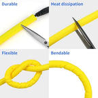 Split Wire Loom, 20ft Automotive Cable Protector Sleeve, Flexible Braided Cable Sleeves High Temperature Cable Management (Yellow, 1") - Image 5