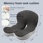 L-Shaped Memory Foam Seat Cushion with Back Support for Office Chair - Image 2