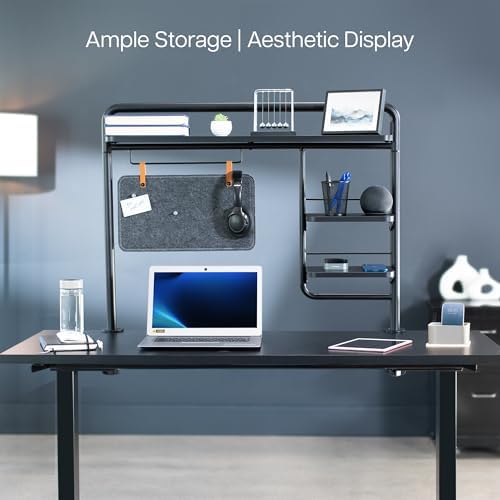 VIVO Black Clamp-on 38 inch Desktop Shelving System, DESK-SHELF38A - Image 4