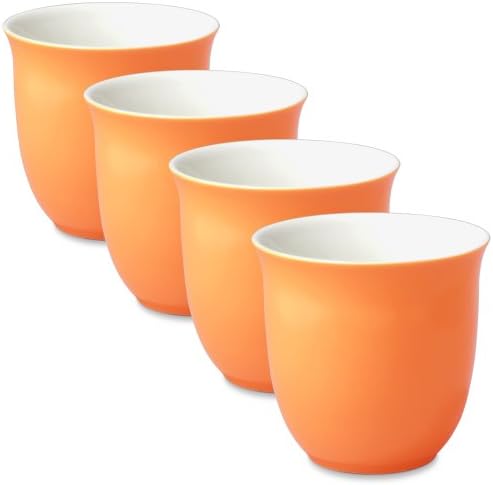 FORLIFE Japanese Teacup (Set of 4), 6.5 oz., Carrot by Unknown