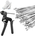 300PCS Cable Ties Kit, 11.8 Inch Heavy Duty Silver Metal Zip Ties by YoufocusonlovinglifeWefocusonsimplifyingit