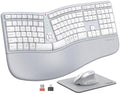 MEETION Ergonomic Keyboard Mouse Combo, Split Design Vertical Mouse Gray by MEETION