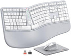 MEETION Ergonomic Keyboard Mouse Combo, Split Design Vertical Mouse Gray by MEETION
