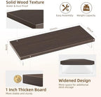 Monitor Stand Riser, 25x10 in Wood & Acrylic Computer Desk Organizer Shelf - Image 3