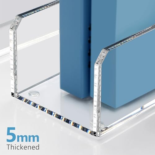 SANRUI 2 Pack Acrylic Magazine File Holder, Clear Vertical Desk Organizer - Image 6