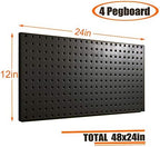 Wallmaster Garage Pegboard Storage Organizer - 48pcs Pegboard Hooks Set - Image 2