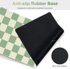 Large Gaming Mouse Pad Set, 4 in1 Ergonomics Keyboard Desk Mat with Memory Foam Wrist Rest, Extended Game Mousepad, Non-Slip Desk Pad Matt Easy Typing Pain Relief I Green Checkered - Image 7