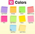 120 Pads Sticky Notes 3x3, Bright Colors Self-Stick Pads Bulk, Super Sticky Notes, School Supplies, Office Products, 50 Sheet/Pad - Image 2
