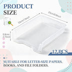 Geetery Turn in Trays Classroom, Clear, Set of 12 - Image 2