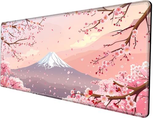 Gaming Mouse Pad 24x48 Desk Mat Large Mousepad Cherry Blossom Desk Pad Giant Full Mouse Mat XXXL Computer Mat for Protector Desktop Wireless by BBSujane