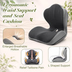 Chumia Ergonomic Seat Cushion Back Support for Office Chair Car, Gray - Image 5