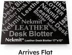 Nekmit Leather Desk Blotter Pad 17 x 12 Inches, Flat, Non-Slip, Waterproof, Brown - Image 7