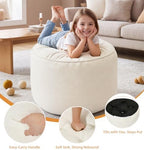 Hobestluk Round Oversized Ottoman Foot Leg Rest Under Desk for Couch - Image 5