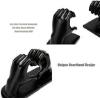 Decorative Bookends Solid Hearthands Sculpture Resin Book Ends, Black - Image 6