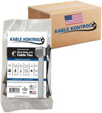 Kable Kontrol Made in USA Cable Ties, 4 Inch 10,000 Pcs 18 Lbs Test – Black by KABLEKONTROL%C2%AE