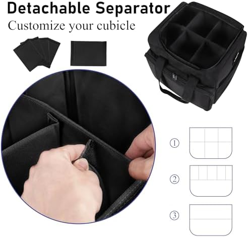 Cable Organizer Bag,Cable Management Box Cord Organizer Case - Image 5