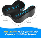 Dreamer Car Seat Cushion for Tailbone & Sciatica Pain Relief (Black & Gray) - Image 2