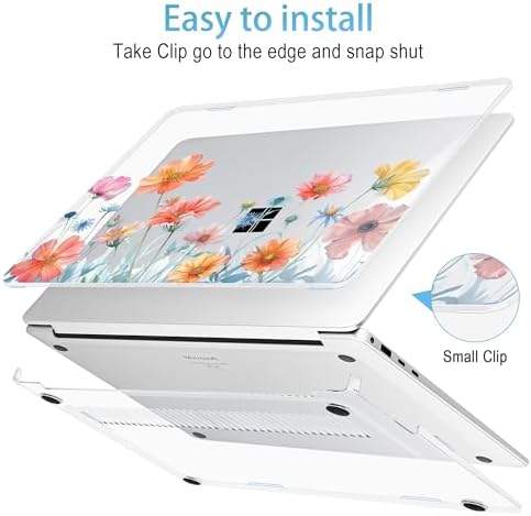 Mektron Case for 13.8" Microsoft Surface Laptop 8/7 (2026/2024) Surface Laptop 13.8 Inch Cover Fits Model 2036, Keyboard Cover +Screen Protector +Dust Plugs, Wildflower - Image 3