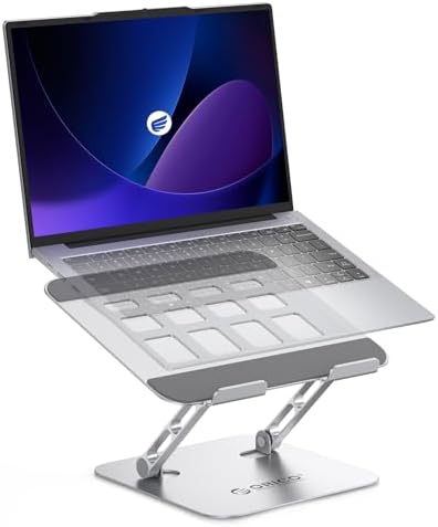 ORICO Ergonomic Laptop Stand for Desk, Height Adjustable Riser, ST11-Silver by ORICO